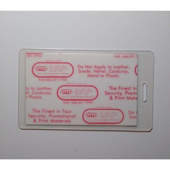 Cheap Trick Backstage Pass Run DMC Laminated 1991 Hosted George Burns Rock Rap - Picture 2 of 2